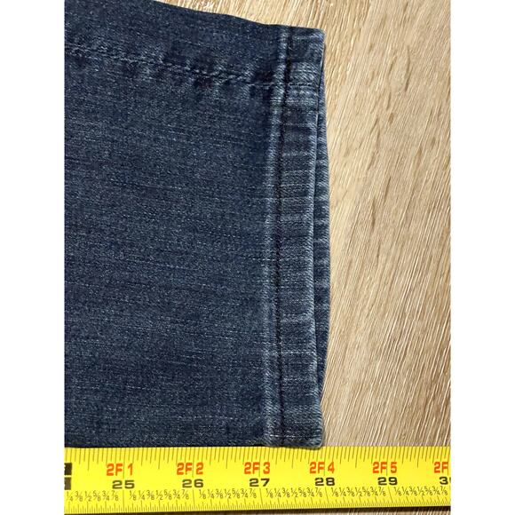 7 for all Mankind The Straight Womens 5 Pocket Jeans 32 Dark Wash Distressed EUC - Picture 16 of 16